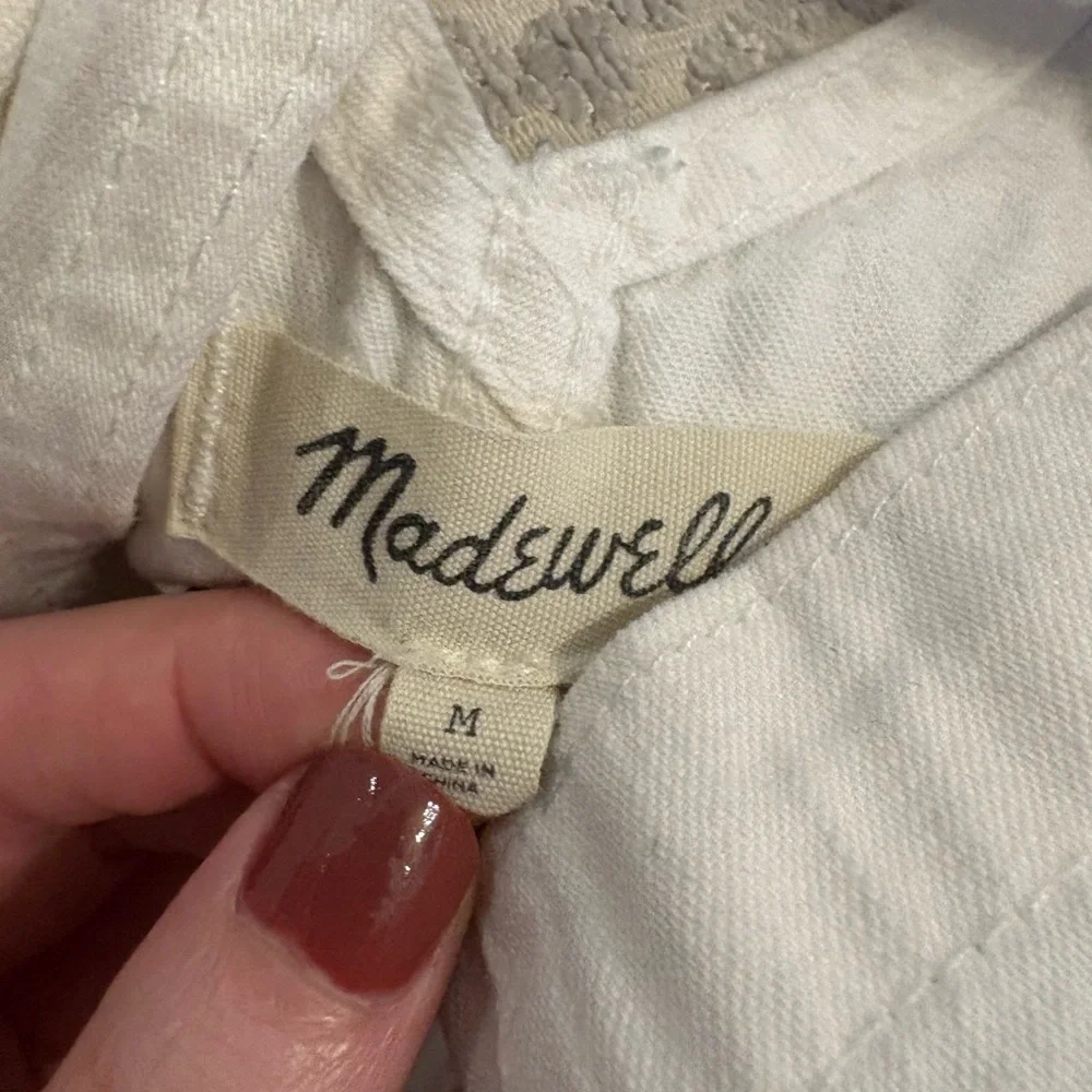 White Madewell Overall Shorts - Picture 3 of 3